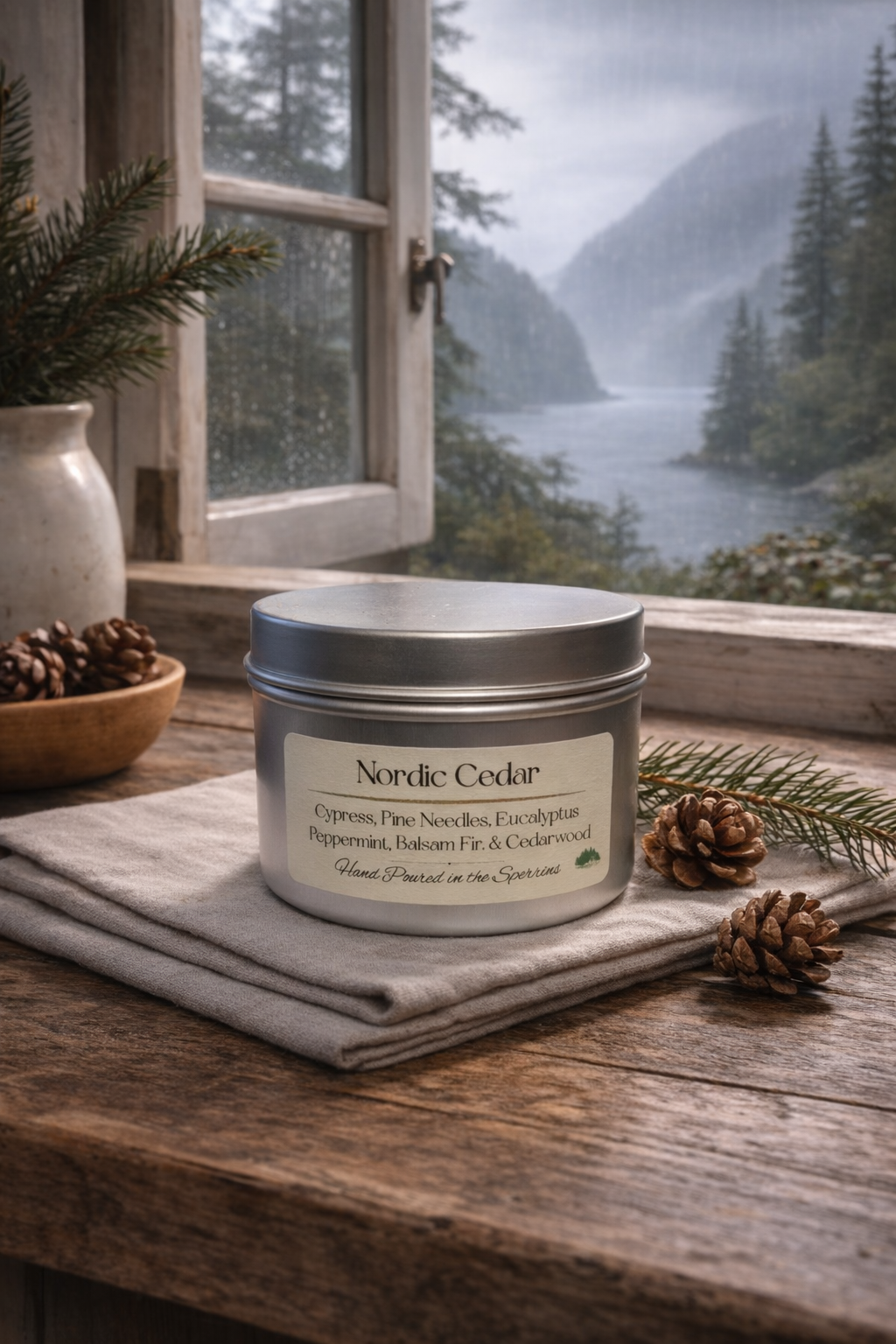 Nordic Cedar Tin Candle (120g)